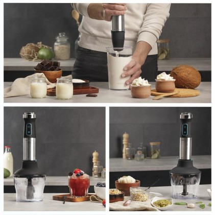 Cecotec 04272 frullatore 0,8 L Frullatore ad immersione 1500 W Nero, Acciaio inox