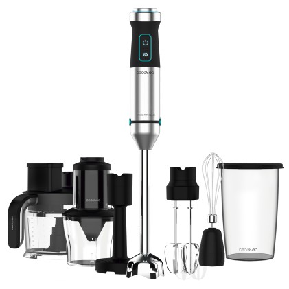 Cecotec Power TitanBlack 1500 XL TotalMix Frullatore ad immersione 1500 W Nero, Verde, Acciaio inox