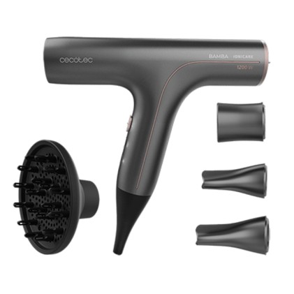 Cecotec Bamba IoniCare 6000 Rockstar Soft Pro asciuga capelli 1200 W Nero