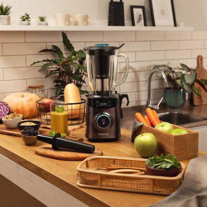 Cecotec 04304 frullatore 1,8 L Frullatore per cottura 1800 W Nero, Acciaio inox