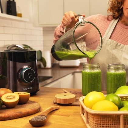 Cecotec 04304 frullatore 1,8 L Frullatore per cottura 1800 W Nero, Acciaio inox