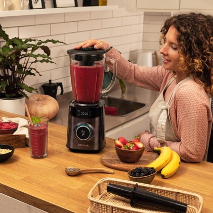 Cecotec 04304 frullatore 1,8 L Frullatore per cottura 1800 W Nero, Acciaio inox