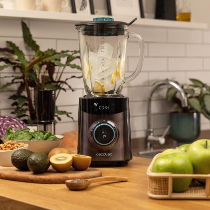 Cecotec 04304 frullatore 1,8 L Frullatore per cottura 1800 W Nero, Acciaio inox