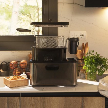 Cecotec Cleanfry Luxury 4000 Singolo 4,2 L Indipendente 3270 W Friggitrice Nero, Acciaio inox