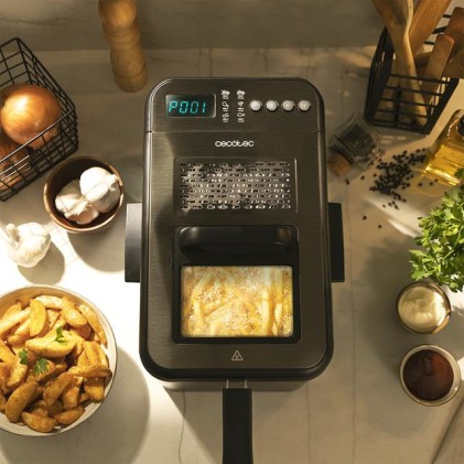 Cecotec Cleanfry Luxury 4000 Singolo 4,2 L Indipendente 3270 W Friggitrice Nero, Acciaio inox