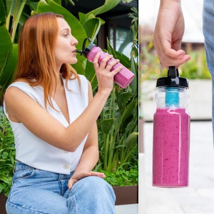 Cecotec Power black Titanium 2000Max Mix Go 1,5 L Frullatore da tavolo 2000 W Nero