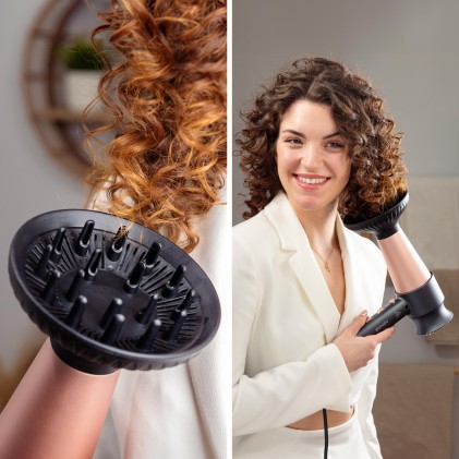 Cecotec Bamba IoniCare RockStar Retro asciuga capelli 2000 W Nero, Rosa