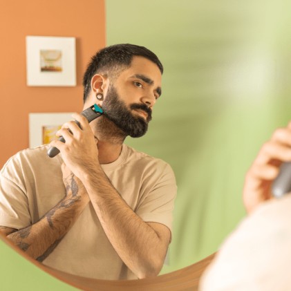 Cecotec PrecisionCare OneShave Batteria 1 cm Blu, Grigio