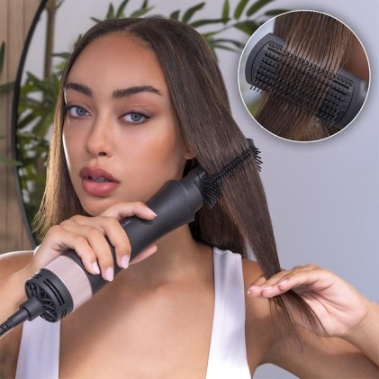 Cecotec Bamba CeramicCare 10in1 Multistyler Caldo Nero, Rosa 1,6 m