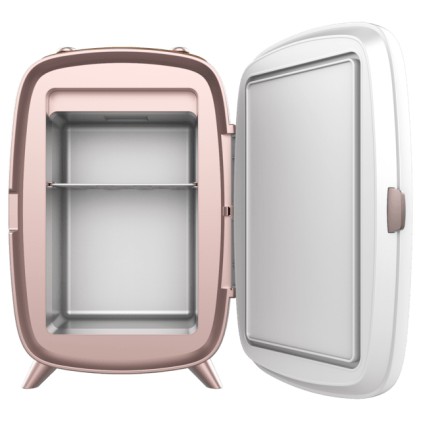 Cecotec CoolingBeauty 6000 Frigorifero cosmetico con specchio - 6 litri - Luce LED con 3 intensit&agrave; - Silenzioso - Raffreddamento fino a 10&ordm;C - Maniglia superiore - Bianco e rosa