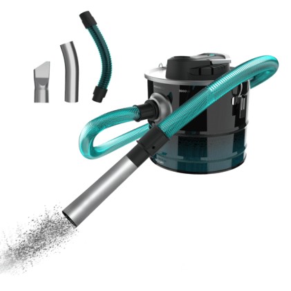 Aspirapolvere per cenere Cecotec Conga Ash 3000 - 1000W - Capacit&agrave; 15L - Aspirazione 15kPa - Tubo in metallo rinforzato - Serbatoio in acciaio inox - Bocchetta da 38mm - Filtro lavabile - Nero e blu