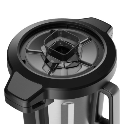 Robot da cucina Cecotec Mambo CooKing Victory con dispenser automatico di cibo - Brocca in acciaio inox da 4,5 litri - Touch screen da 7" - Ricettario - Vaporiera - Nero e grigio