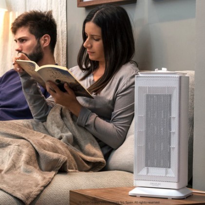 Cecotec 05311 stufetta elettrica Interno Acciaio inossidabile, Bianco 2000 W Riscaldatore ambiente elettrico con ventilatore