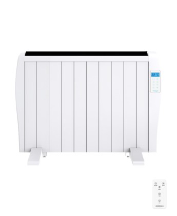 Radiatore elettrico Cecotec Ready Warm 2000 termico a basso consumo 1500W - 10 elementi - Montaggio a parete o pavimento - Display a LED - 3 modalit&agrave; - Timer - Telecomando