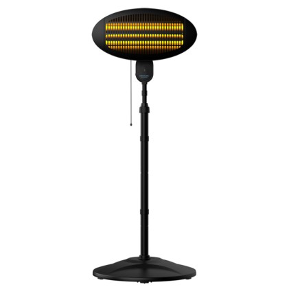 Riscaldatore da esterno Cecotec Ready Warm 8100 Power Quartz 2000W - Riscaldatore alogeno al quarzo - Montaggio a parete o pavimento - IPX4 - 3 livelli di potenza - Altezza e inclinazione regolabili