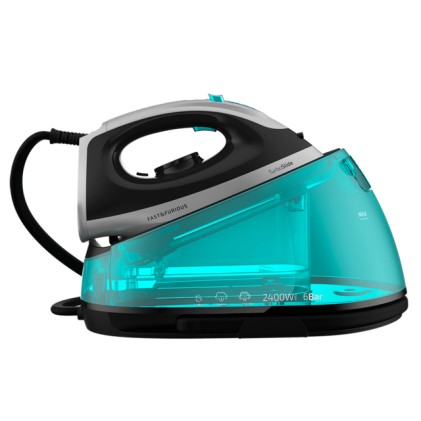 Cecotec Fast&Furious 8010 Vital 240 W 2 L Piastra in ceramica Ultra Glide Nero, Argento, Turchese