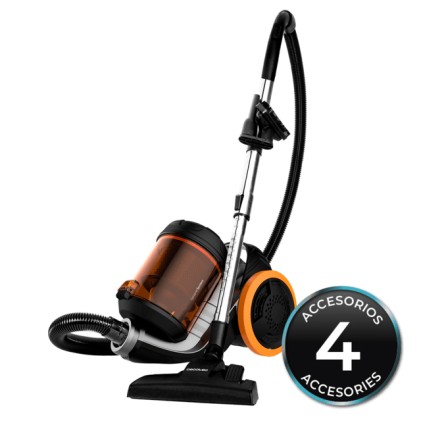 Cecotec Conga Popstar 4000 Ultimate Pro Slitta Aspirapolvere 800W - Multiciclonico - Deposito 3,5L - Filtrazione Alta Efficienza - Tubo Metallo