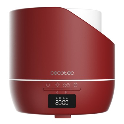 Umidificatore per aromaterapia Cecotec PureAroma 500 Smart Garnet - Capacit&agrave; 500 ml - Display a LED - Timer 12 ore - 3 modalit&agrave; vapore - Funzione sveglia - Copertura 30 m&sup2; - Rosso