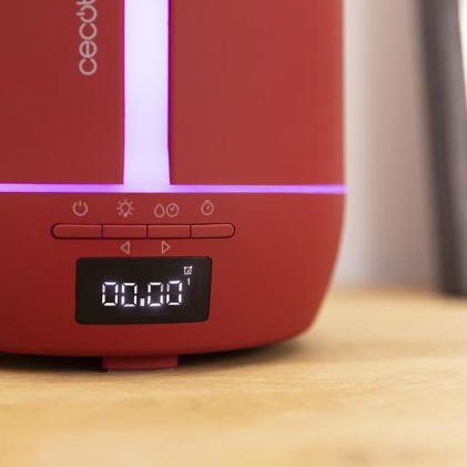 Cecotec PureAroma 550 Connected Garnet Aroma Diffuser 500ml Bluetooth - Display LED - Altoparlante - Timer 12h - 3 modalit&agrave; operative - Copertura 30m2