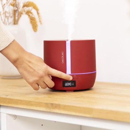 Cecotec PureAroma 550 Connected Garnet Aroma Diffuser 500ml Bluetooth - Display LED - Altoparlante - Timer 12h - 3 modalit&agrave; operative - Copertura 30m2