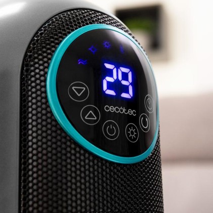 Cecotec 05826 stufetta elettrica Interno Nero, Acciaio inox 2200 W Riscaldatore ambiente elettrico con ventilatore