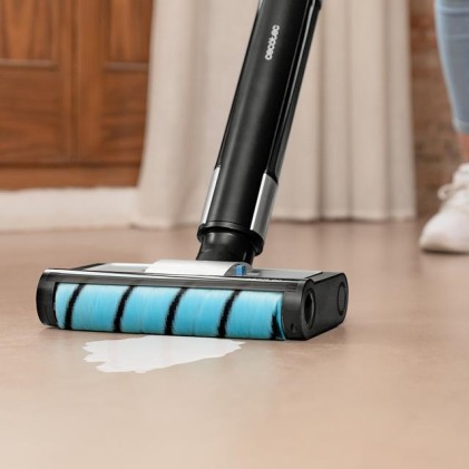 Cecotec FreeGo Wash Mocio elettrico - 40W - Serbatoi separati per acqua pulita e sporca - Autonomia fino a 40 minuti - Rullo Wet Jalisco - Base autopulente - Sensore di arresto automatico - Nero e argento