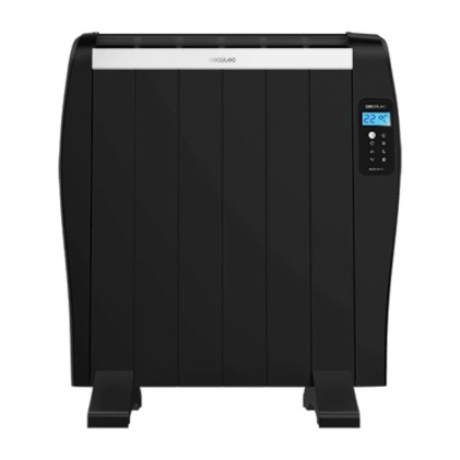 Cecotec Ready Warm 1200 Thermal Black Radiatore Elettrico a Basso Consumo 900W - 6 Elementi - Montaggio a Parete o Pavimento - Display LED - 3 Modalit&agrave; - Timer - Telecomando