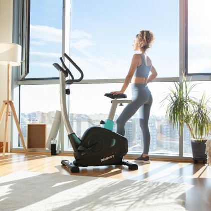 Cecotec Cyclette DrumFit Cycle 6000 Pegasus - Resistenza Magnetica Regolabile Manualmente - Manubrio con Sensore di Frequenza Cardiaca - Sella Regolabile - Supporto per Dispositivi