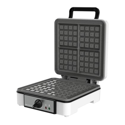Cecotec 08017 piastra per waffle 4 waffle 1200 W Acciaio inox, Bianco