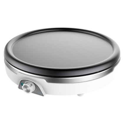 Cecotec Fun Crepestone XL Piastra per cr&ecirc;pes in acciaio inox - 1350W - Diametro 38 cm - Antiaderente - Piastra rimovibile - Temperatura regolabile - Spatola e mattarello inclusi - 38,5x37,5x10,3 cm - Bianca