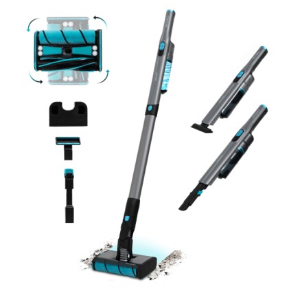 Cecotec Scoba 2100 Twice Aspirapolvere verticale Batteria Secco Ciclonico Senza sacchetto 210 W Nero, Blu