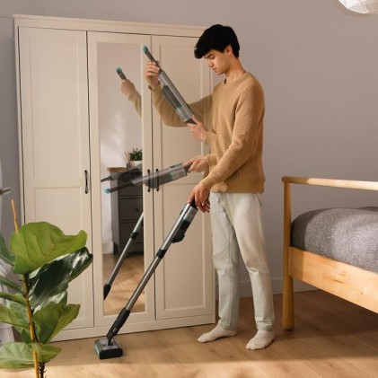 Cecotec Scoba 2100 Twice Aspirapolvere verticale Batteria Secco Ciclonico Senza sacchetto 210 W Nero, Blu
