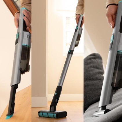 Cecotec Scoba 2100 Twice Aspirapolvere verticale Batteria Secco Ciclonico Senza sacchetto 210 W Nero, Blu