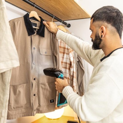 Cecotec 08505-80 stiratrice a vapore Vapore per indumenti portatile 2100 W Blu, Grigio