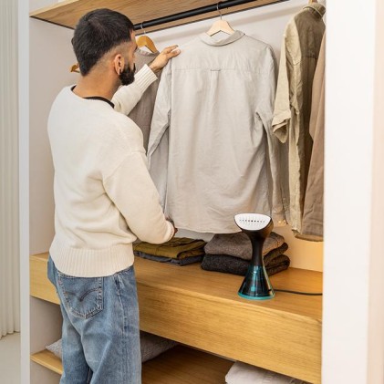 Cecotec 08505-80 stiratrice a vapore Vapore per indumenti portatile 2100 W Blu, Grigio