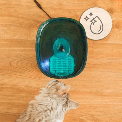 Cecotec Pumba 2200 Refresh distributore di cibo e acqua per cani e gatti Plastica Nero, Blu Universale Abbeveratoio automatico per animali domestici