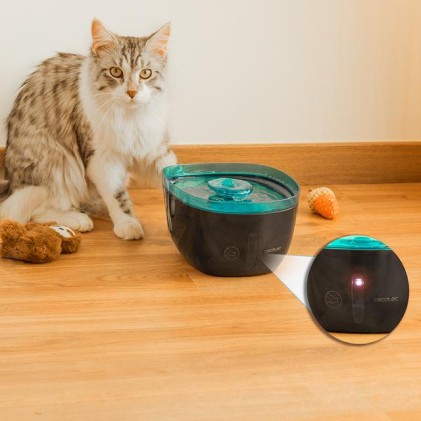 Cecotec Pumba 2200 Refresh distributore di cibo e acqua per cani e gatti Plastica Nero, Blu Universale Abbeveratoio automatico per animali domestici