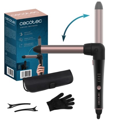 Cecotec SurfCare TwistWaves Ferro arricciacapelli Caldo Nero