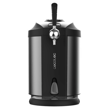 Distributore di birra Cecotec BeerFlow Steel 5000 - 65W - Compatibile con fusti da 5L - Temperatura da 2 a 12&deg;C - Indicatore LED - Vassoio raccogligocce rimovibile - Base antiscivolo - Nero e grigio