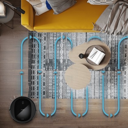 Robot aspirapolvere Cecotec Conga M20 4 in 1 - 7000 Pa - Navigazione giroscopica efficiente - Autonomia della batteria fino a 160 minuti - Spazzola multifunzione - Controllo tramite app - Regolazione intelligente dell'acqua - Nero