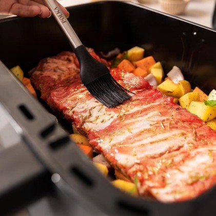 Cecotec Cecofry Dual 9000 Singolo 9 L Indipendente 2850 W Friggitrice ad aria calda Nero, Acciaio inox