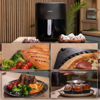 Cecotec Cecofry&Grill Duoheat 6500 Singolo 6,5 L Indipendente 2200 W Friggitrice ad aria calda Nero