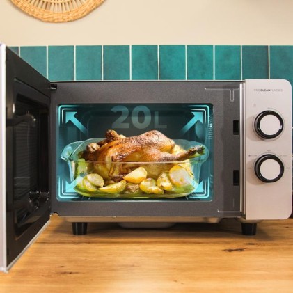 Cecotec Proclean 3060 Flatbed Mirror Argento Microonde con grill Superficie piana 20 L 700 W