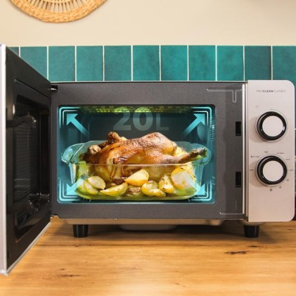 Cecotec Proclean 3160 Flatbed Mirror Grigio Microonde con grill Superficie piana 20 L 700 W