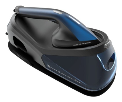 Cecotec A01_EU01_102084 ferro da stiro a caldaia 2400 W 1,2 L Piastra in Ceramica Nero, Blu, Grigio