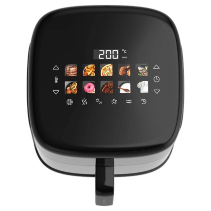 Cecotec Cecofry and Grill Smokin'Prime 6500 Freidora de Aire con Doble Resistencia - 2200W - Capacidad 6.5L - Temperatura Regulable - Grill - Ahumador - Ventana de Visualizacion - Color Negro