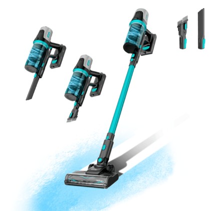Cecotec A01_EU01_102266 scopa elettrica Aspirapolvere a bastone 2 in 1 Batteria Ciclonico Senza sacchetto 0,6 L 215 W Nero, Blu 2,6 Ah