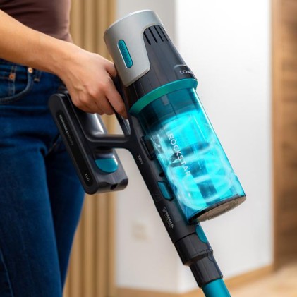 Cecotec A01_EU01_102266 scopa elettrica Aspirapolvere a bastone 2 in 1 Batteria Ciclonico Senza sacchetto 0,6 L 215 W Nero, Blu 2,6 Ah