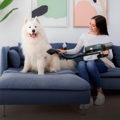 Cecotec Rockstar 3500 Storm Pet Flex Conga Aspirapolvere a bastone 2 in 1 Batteria Secco Senza sacchetto 500 W Nero, Blu 2,5 Ah