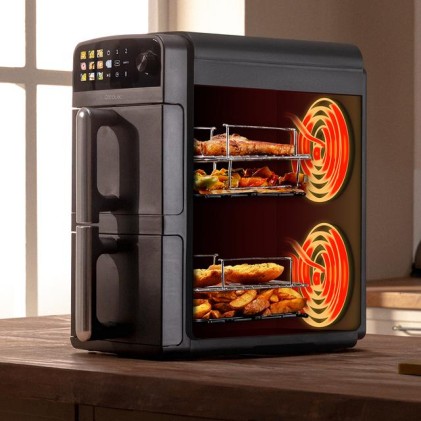 Cecotec Cecofry DuoLevel 10000 Doppia 10 L Indipendente 2400 W Friggitrice ad aria calda Nero